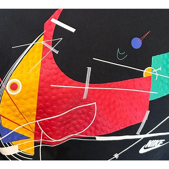 2/$30 Nike Game Changer Shirt Black "Lego" Textured Swoosh Logo Men's Size L - Picture 7 of 10